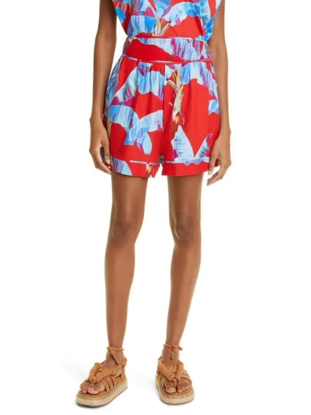 FARM Rio Sweet Jungle Linen Blend Shorts‎ - Picture 2 of 11
